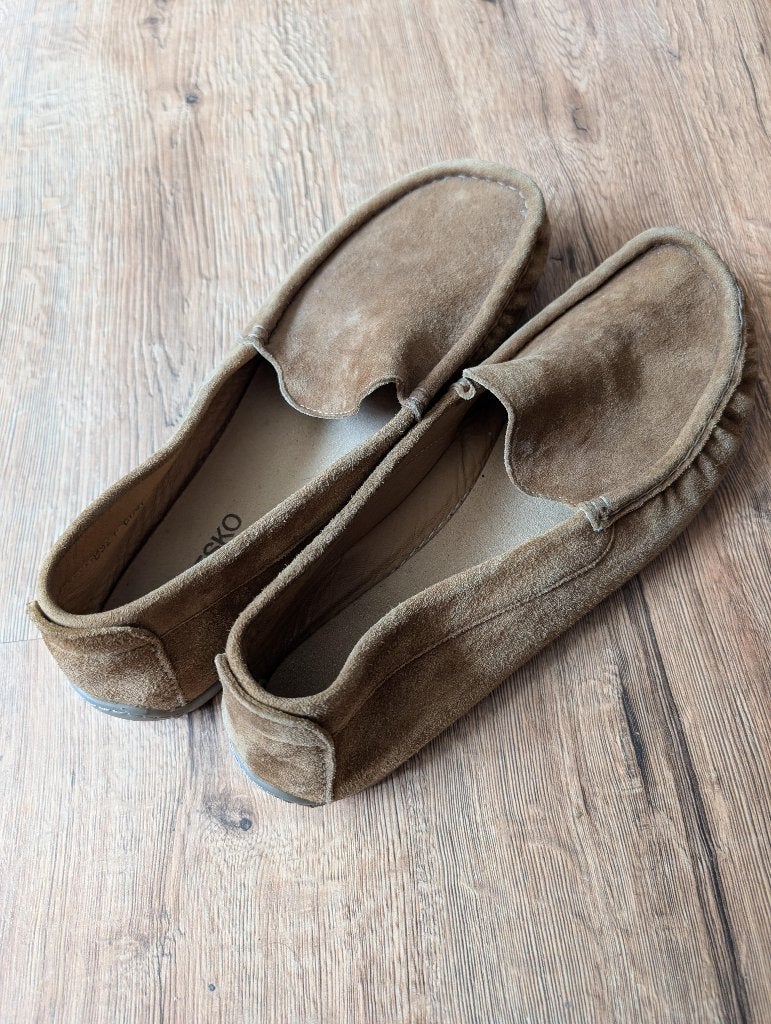 Helvesko 43 instappers loafers moccasins hertenleer, Loafers, Helvesko, Bruin, Ophalen of Verzenden