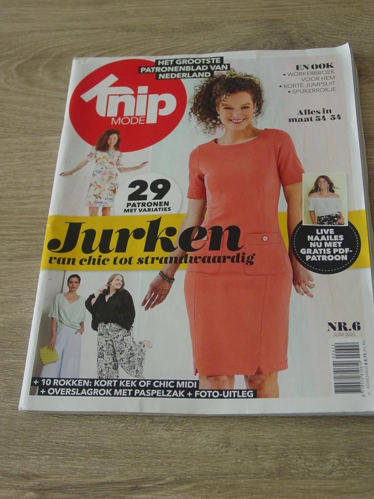 Knipmode nr. 6, juni 2022, Ophalen of Verzenden, Gebruikt, Vrouw, Knipmode