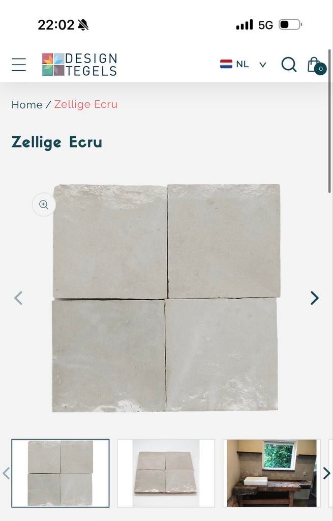 Zellige ecru designtegels GEZOCHT, Gebruikt, Ophalen of Verzenden, Minder dan 20 cm, Minder dan 5 m²