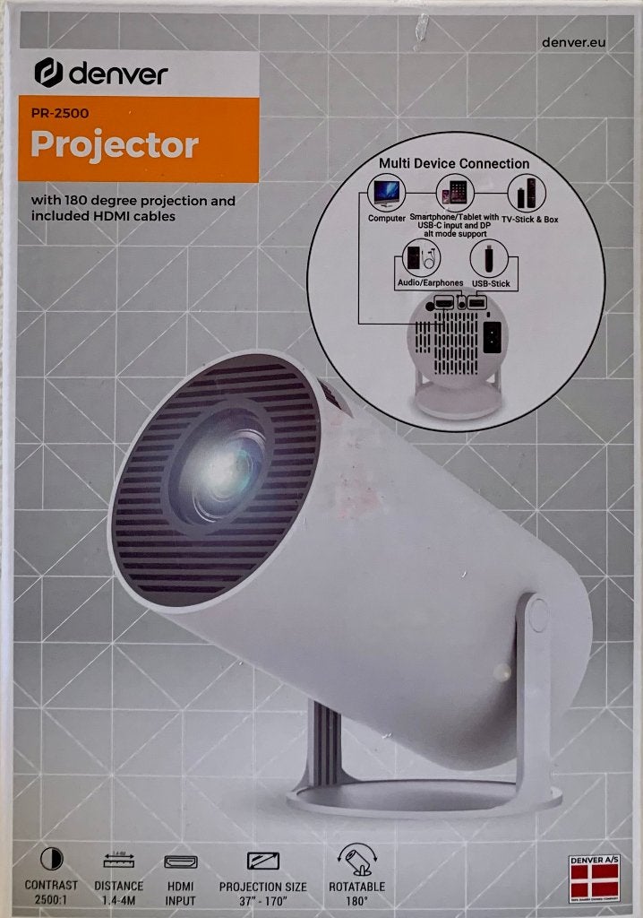 Mini Beamer PR 2500 Projector [ANSI Lumen 175] Nieuw, LED, Nieuw, Ophalen of Verzenden, Full HD (1080)