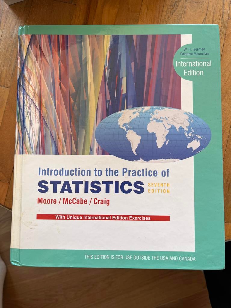 Introduction to the Practice of Statistics 7e, Boeken, Studieboeken en Cursussen, Ophalen of Verzenden, Beta, Gelezen, HBO
