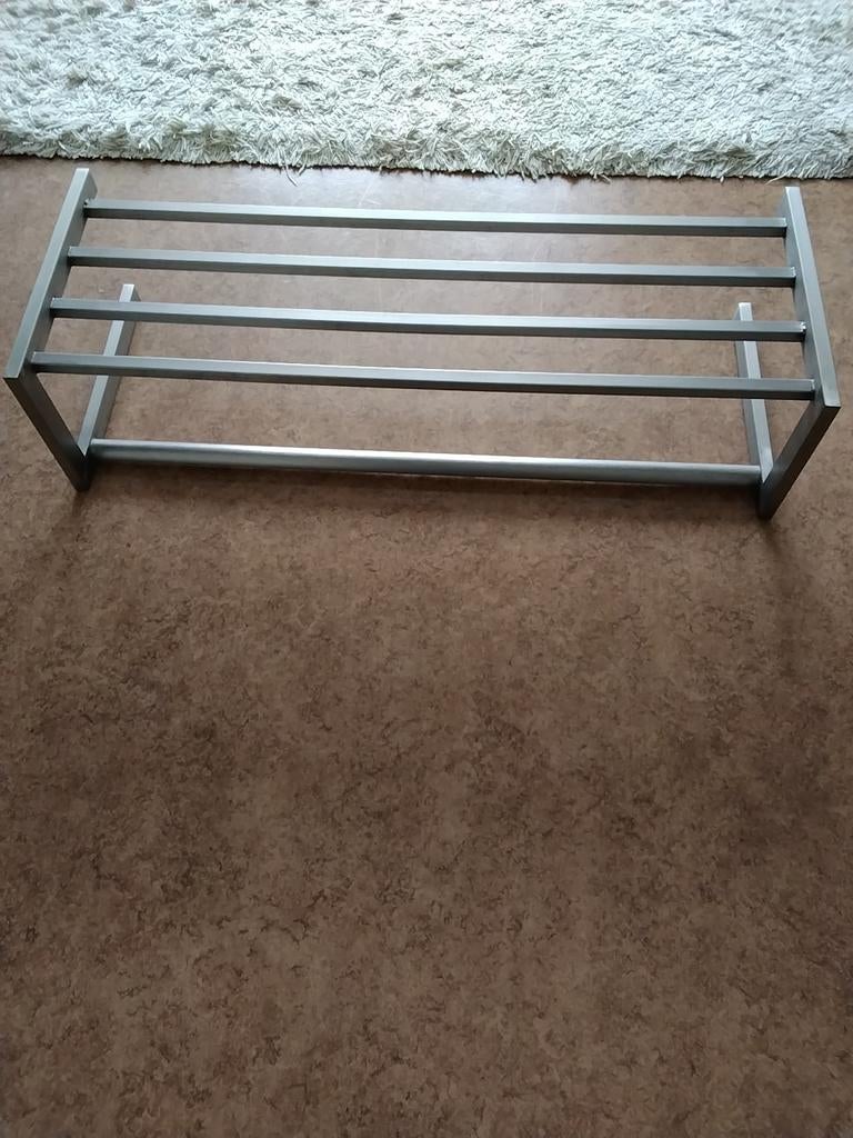 RVS Spinder Design Smooth Wandkapstok met Hoedenplank, Gebruikt, Minder dan 100 cm, Metaal, Ophalen