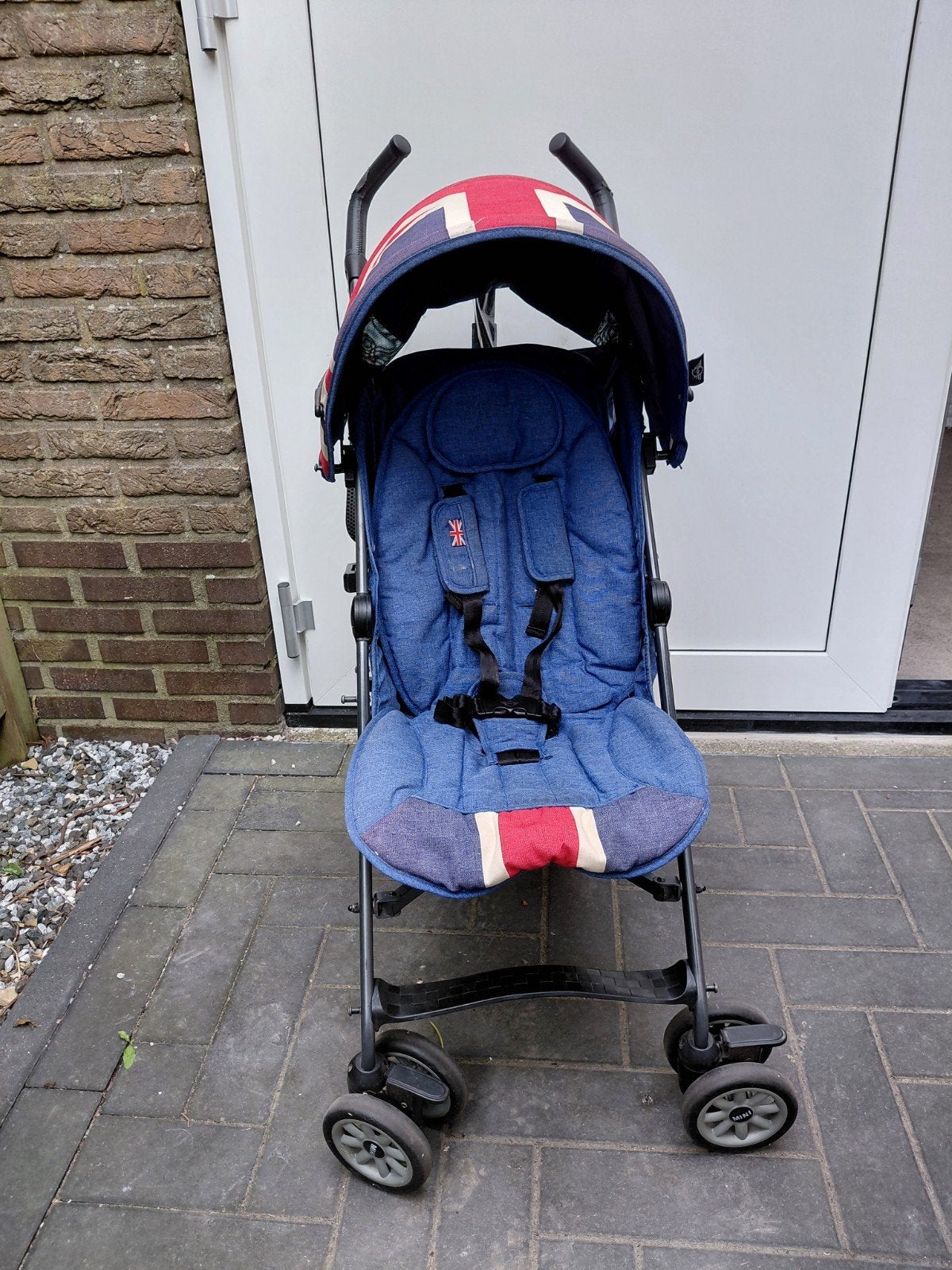 Mini by Easywalker buggy met Union Jack design, Ophalen, Gebruikt, Overige merken, Verstelbare rugleuning