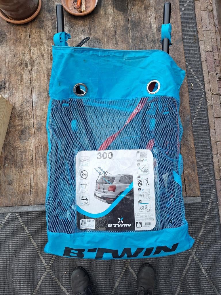 B'Twin 300 Fietsendrager voor 3 fietsen - Achterklepdrager, Ophalen of Verzenden, 3 fietsen of meer, Zo goed als nieuw, Achterklepdrager