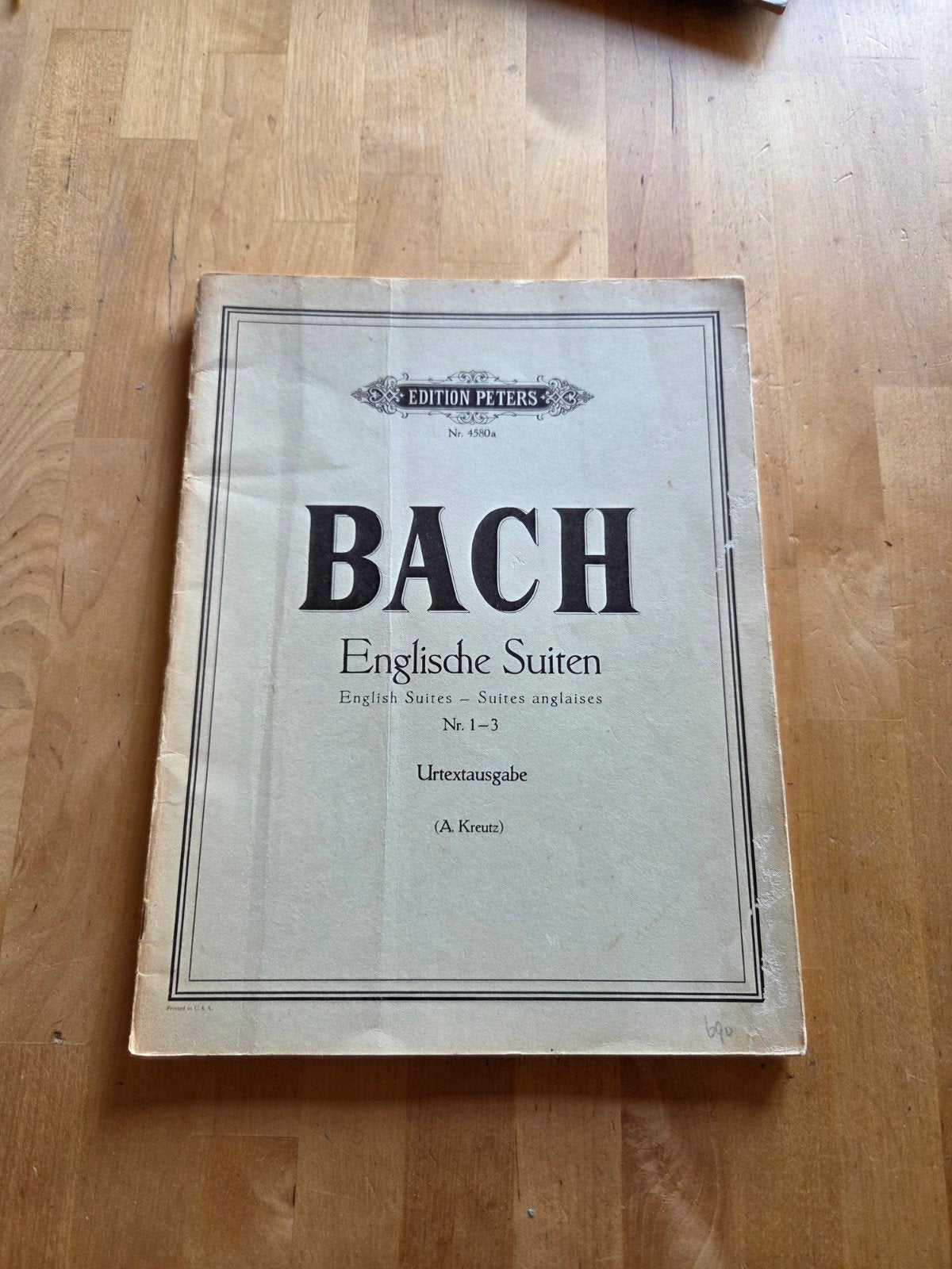 Bach Engelse Suites - Urtextausgabe (A. Kreutz), Gebruikt, Klassiek, Ophalen of Verzenden, Artiest of Componist