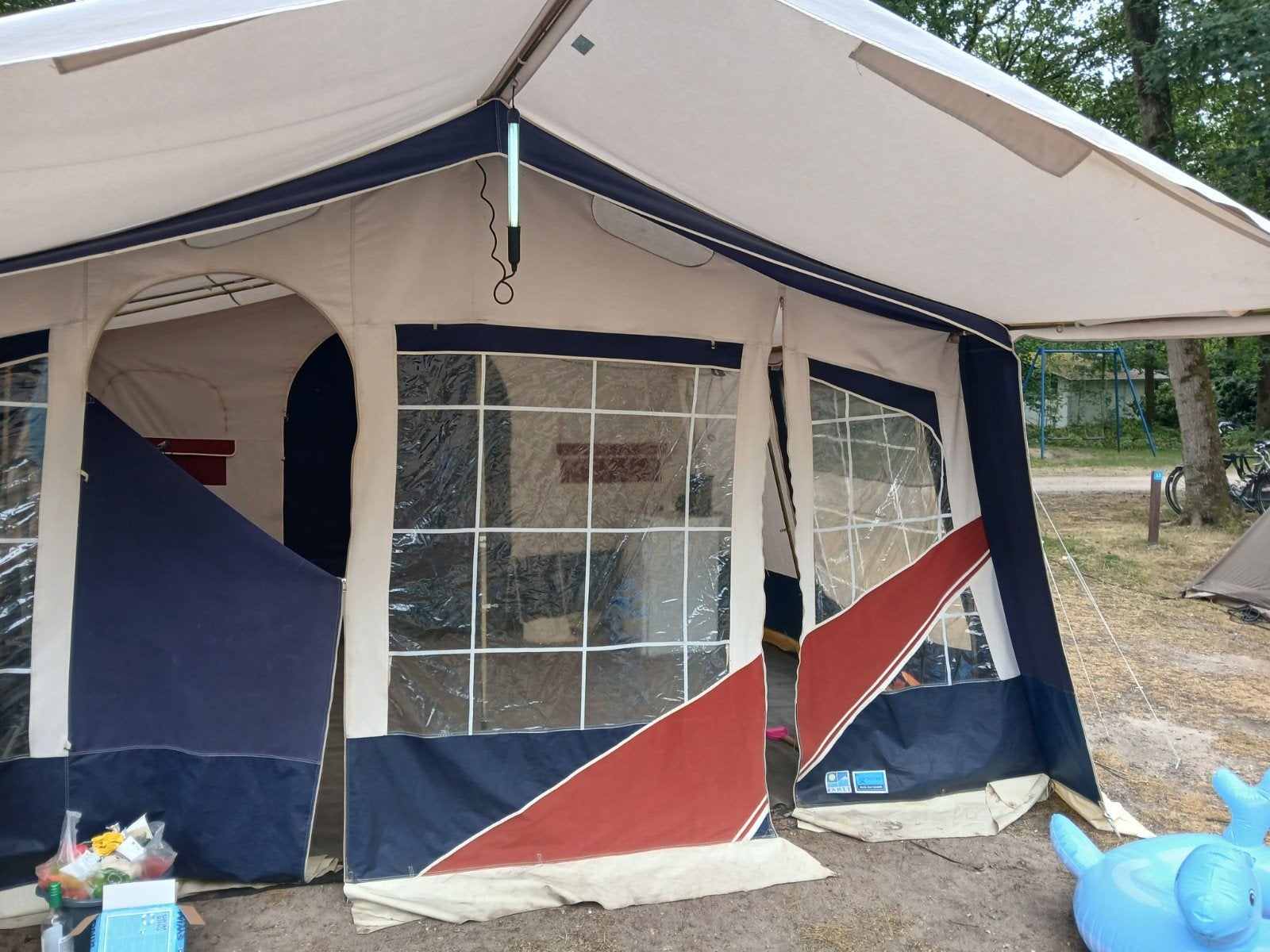 Jamet vouwwagen met voortent, luifel en bermkeuken, Caravans en Kamperen, Ophalen, Gebruikt