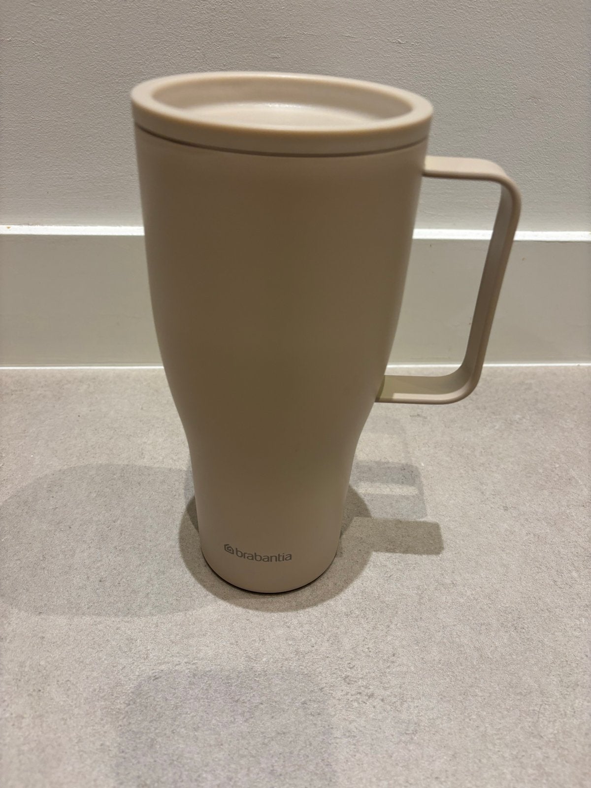 Brabantia Reismok/Thermosbeker - Beige, Beige, Overige typen, Ophalen of Verzenden, Zo goed als nieuw