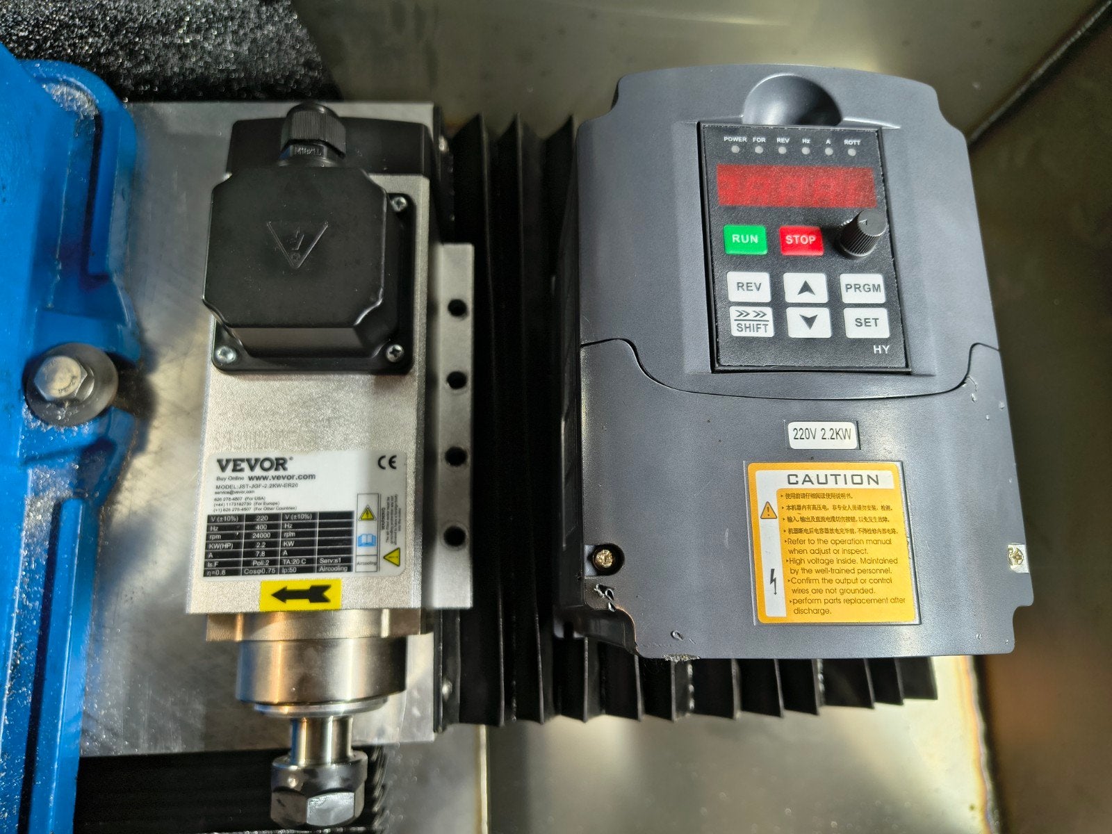 Vevor 2.2kW ER20 Spindel met 2.2kW VFD 220V, Ophalen, Vevor, Overige soorten, Zo goed als nieuw