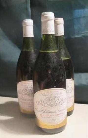 3x Clos du Château des Lachassagne - 1985, Frankrijk, Ophalen of Verzenden, Rode wijn, Vol