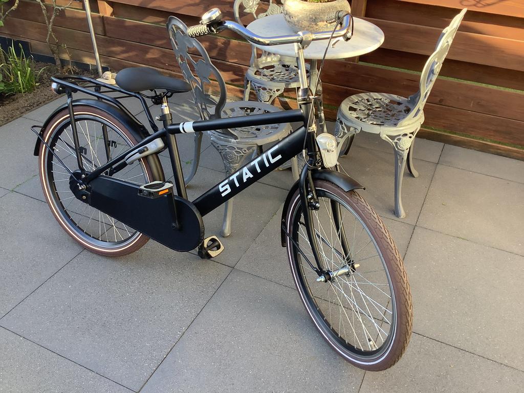 Jongensfiets 24 inch Static, Fietsen en Brommers, Ophalen, Terugtraprem, 24 inch, Handrem