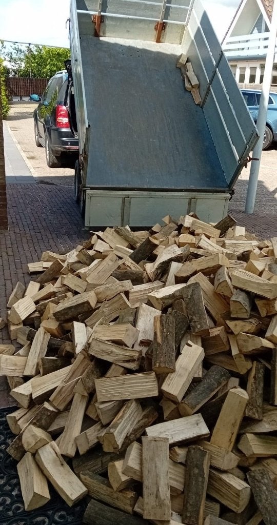 ovengedroogd gemengd HAARDHOUT losgestort of in bigbag,25 cm, 6 m³ of meer, Ophalen, Blokken