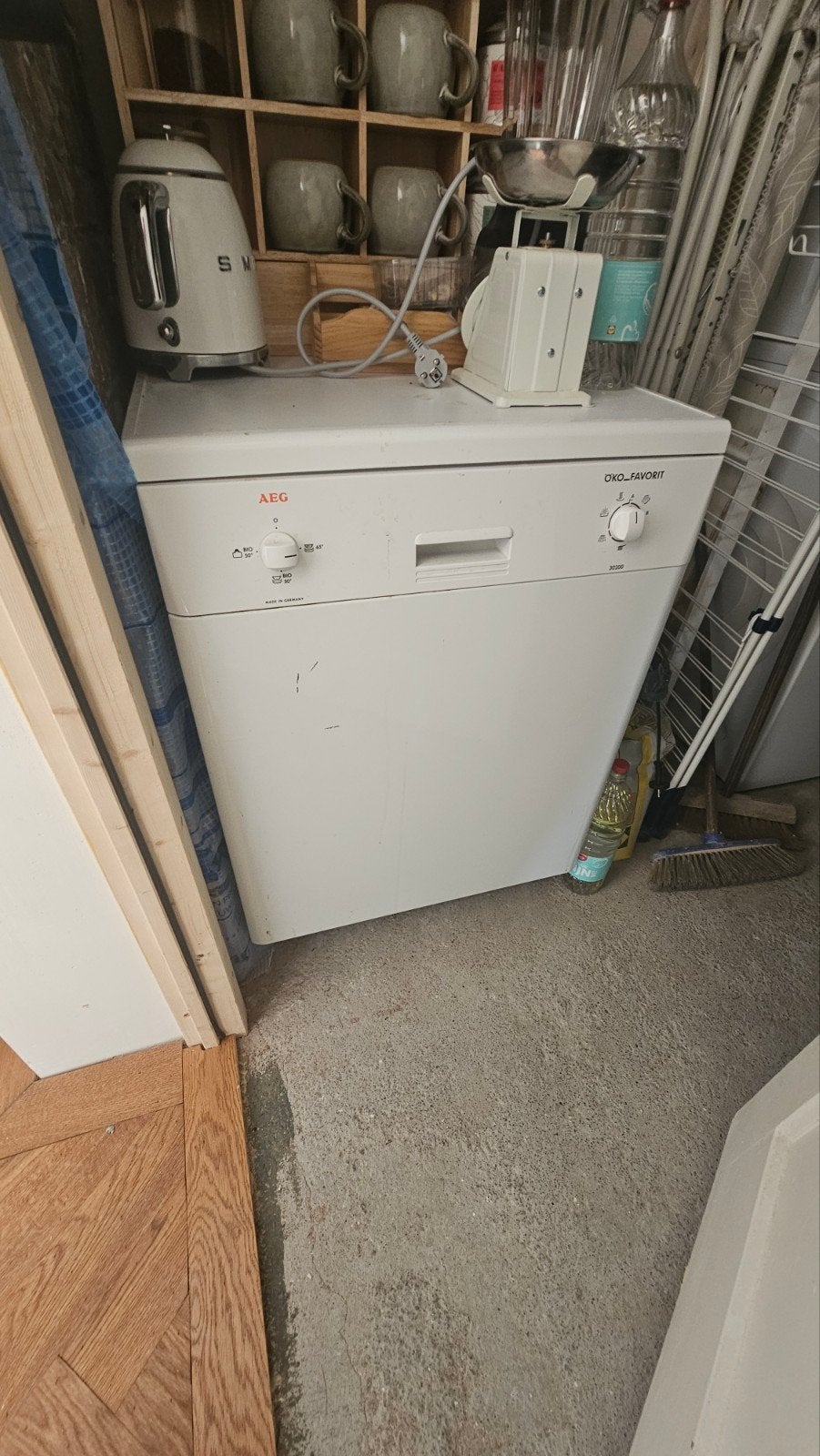 AEG Oko Favorit Vaatwasser - Betrouwbaar en Efficiënt, Ophalen, Gebruikt, 60 cm of meer, Kort programma
