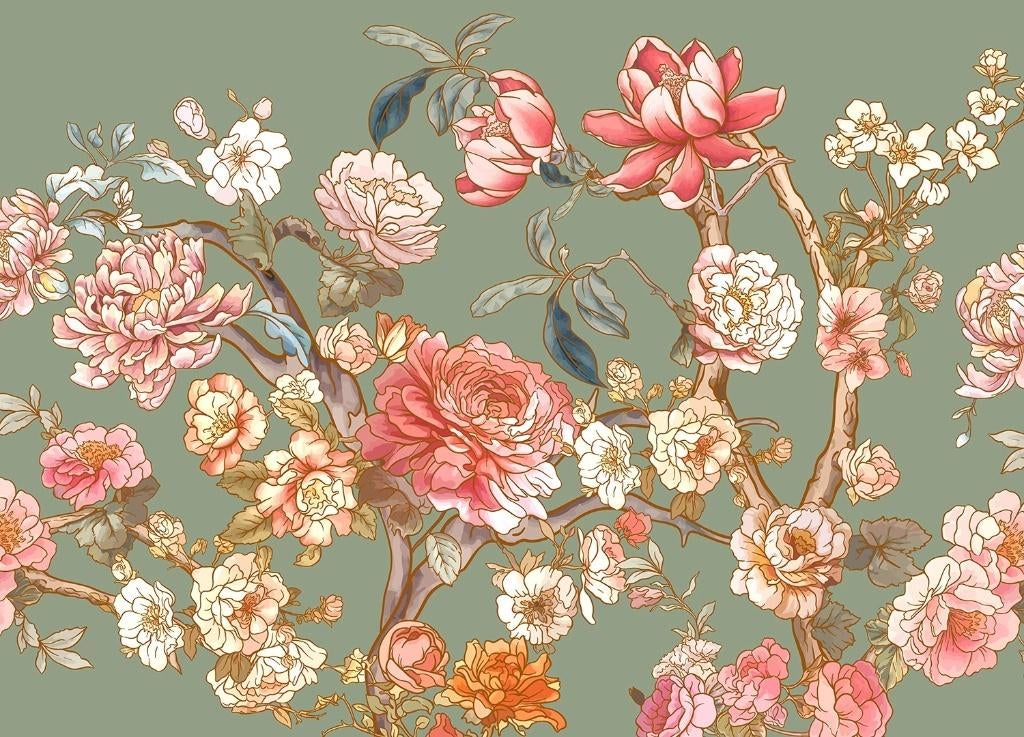 Bloemen vlies fotobehang Blossom Tree XL 375 x 270 cm, Verzenden, Minder dan 10 m², Bloemen behang, Blossem, bloesem, trendy