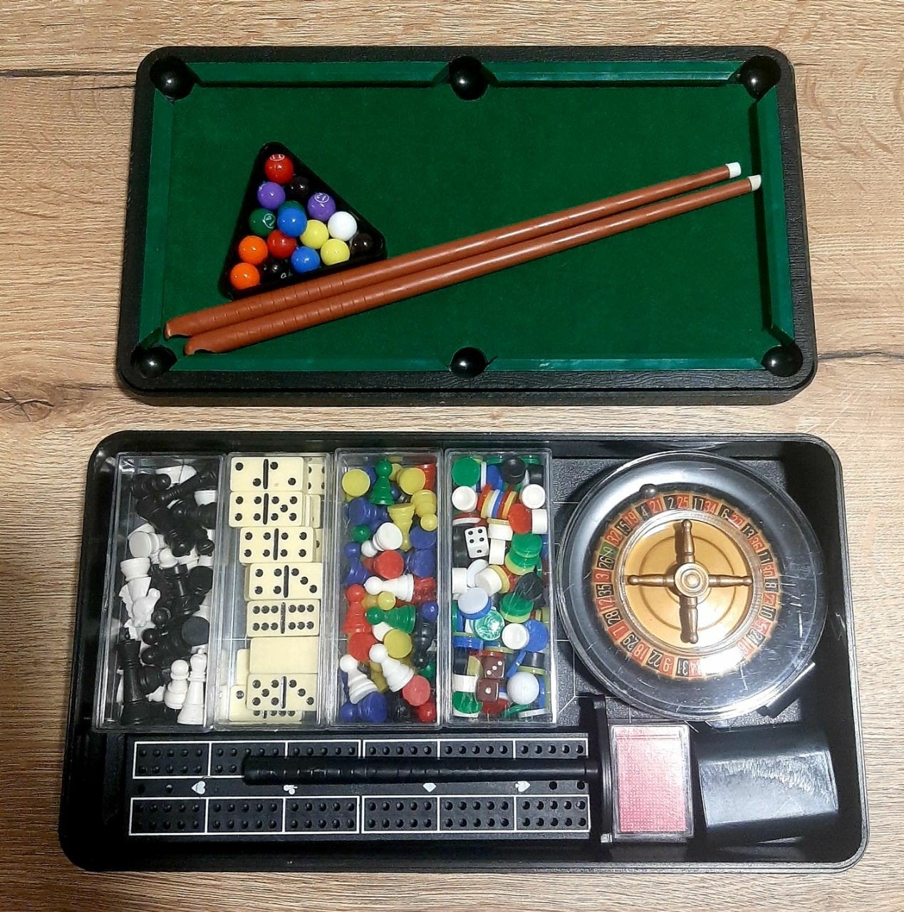 Een bordspelset mini., Ophalen, Zo goed als nieuw