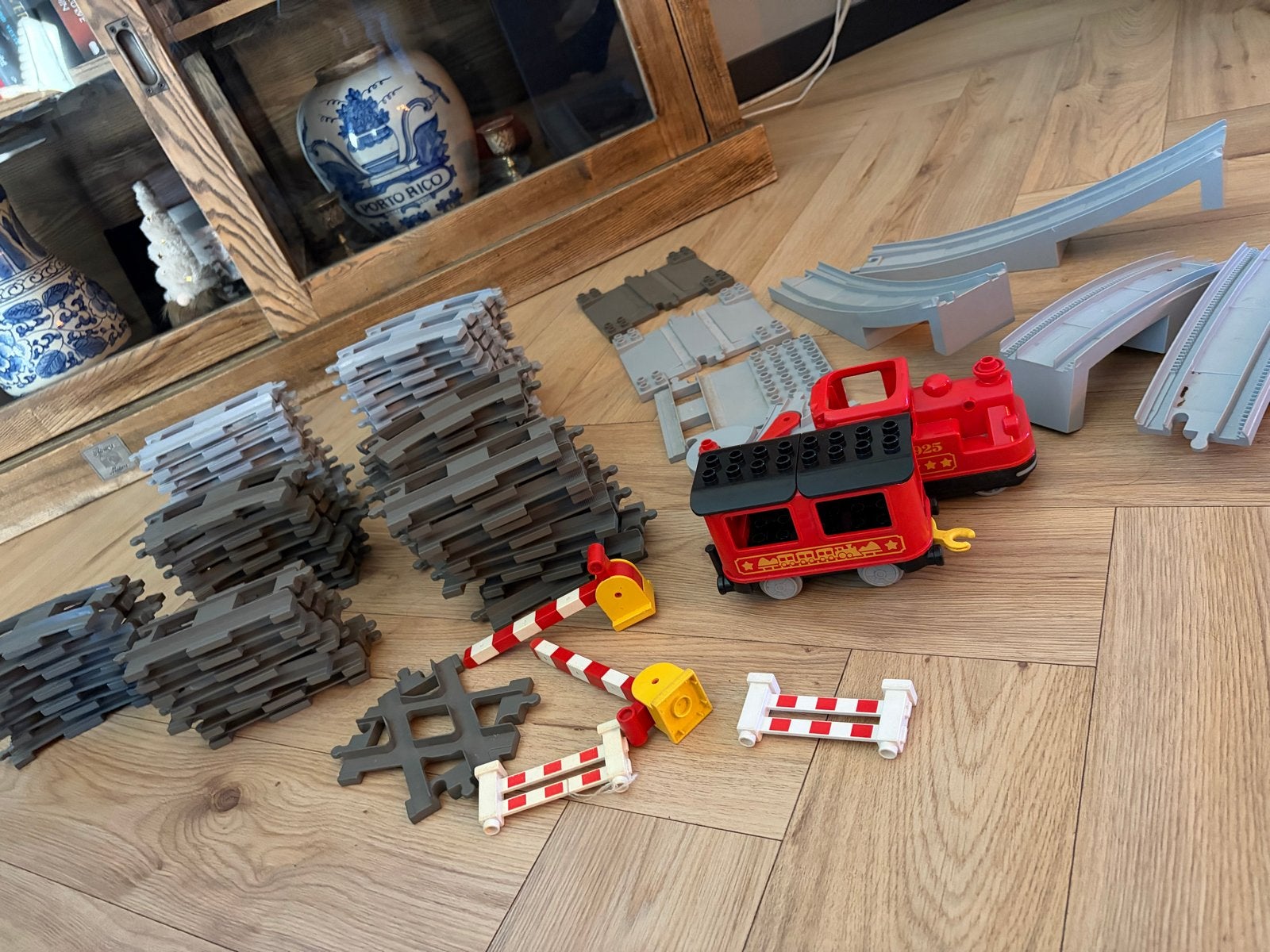 Lego Duplo Treinset met uitgebreide rails en brugonderdelen, Ophalen, Gebruikt, Inclusief extra onderdelen, Duplo