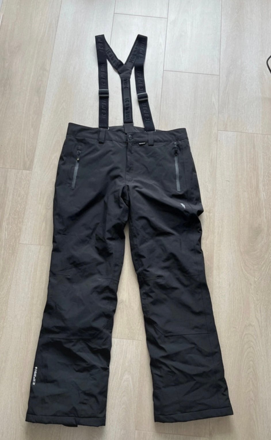 Mooie heren skibroek Icepeak. Maat XL (27) diepzwart., Ophalen of Verzenden, Zo goed als nieuw, Maat 56/58 (XL), Broek