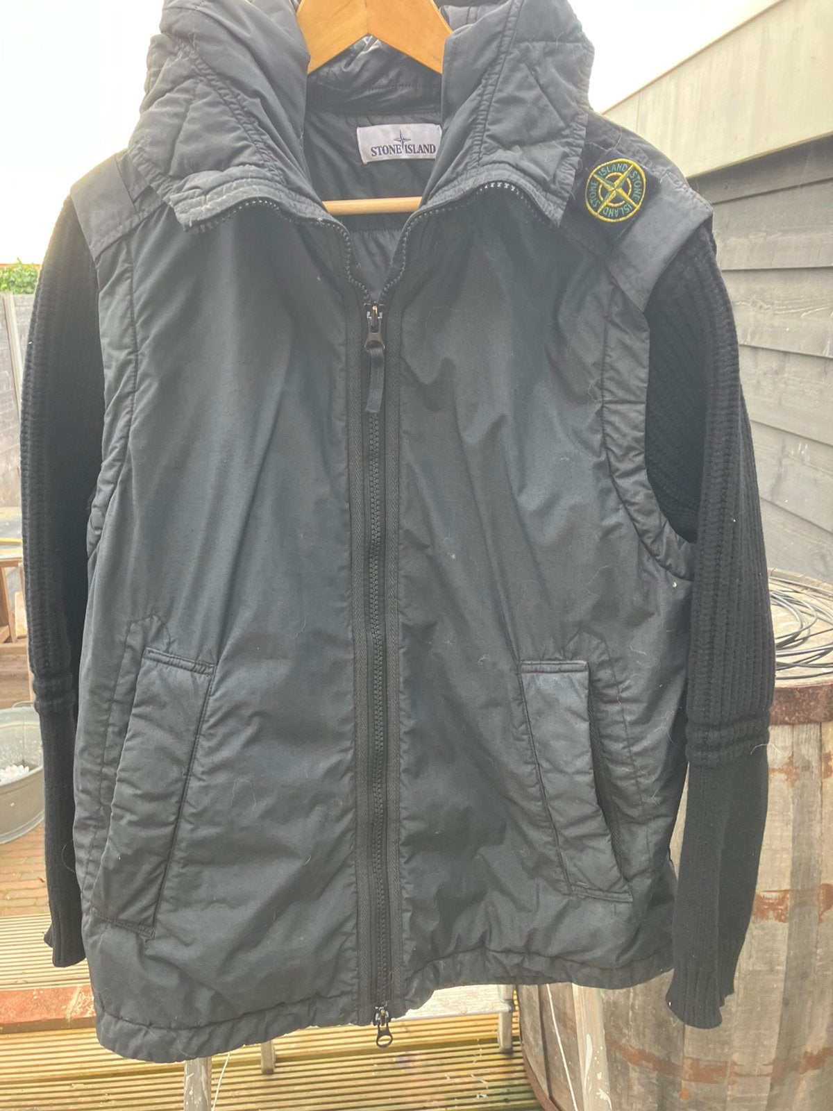 Stone Island Naslan Light Watro Primaloft-TC Jas Zwart, Ophalen of Verzenden, Gedragen, Maat 52/54 (L), Zwart