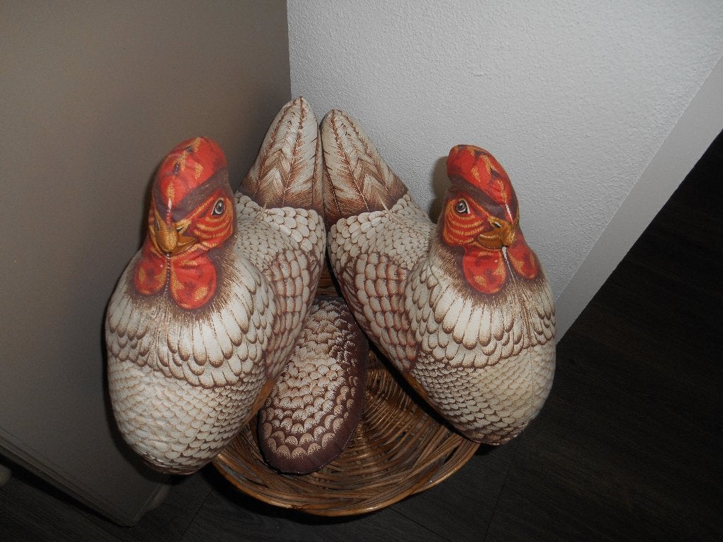 stoffen kippen op nest zo leuk, Ophalen