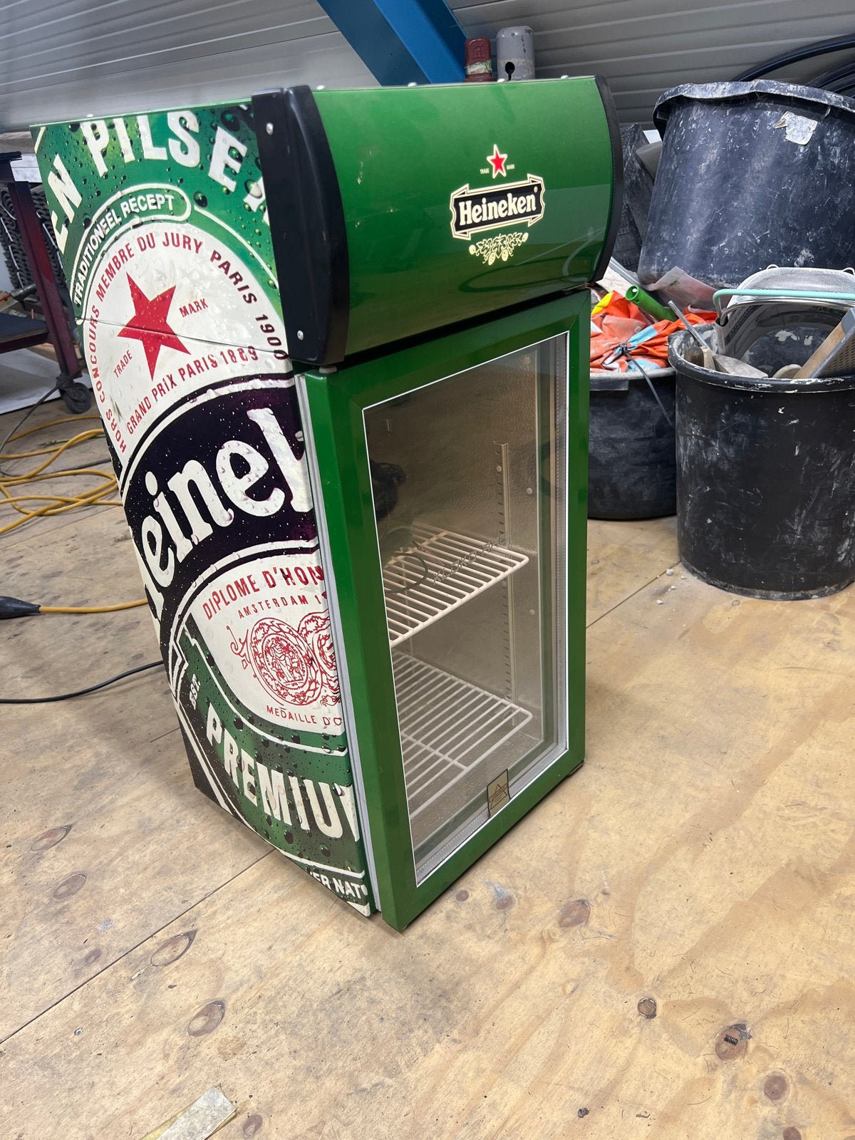 Heineken Koelkast - Perfect voor Drankjes, Minder dan 45 cm, Minder dan 75 liter, Ophalen, 85 tot 120 cm
