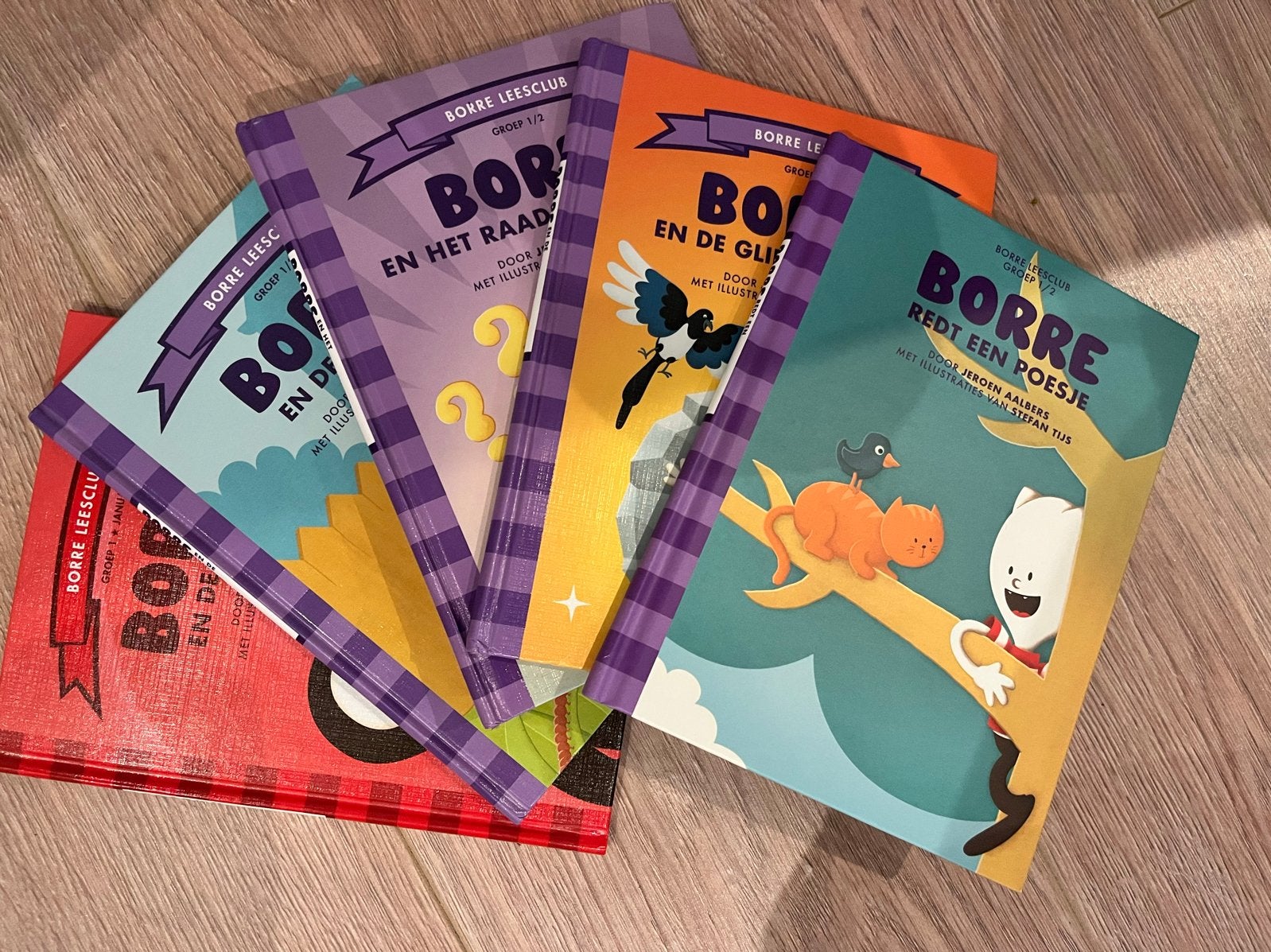 Borre Leesclub Boeken - Complete Set (5 Boeken), Fictie algemeen, Jongen of Meisje, Ophalen of Verzenden, Zo goed als nieuw