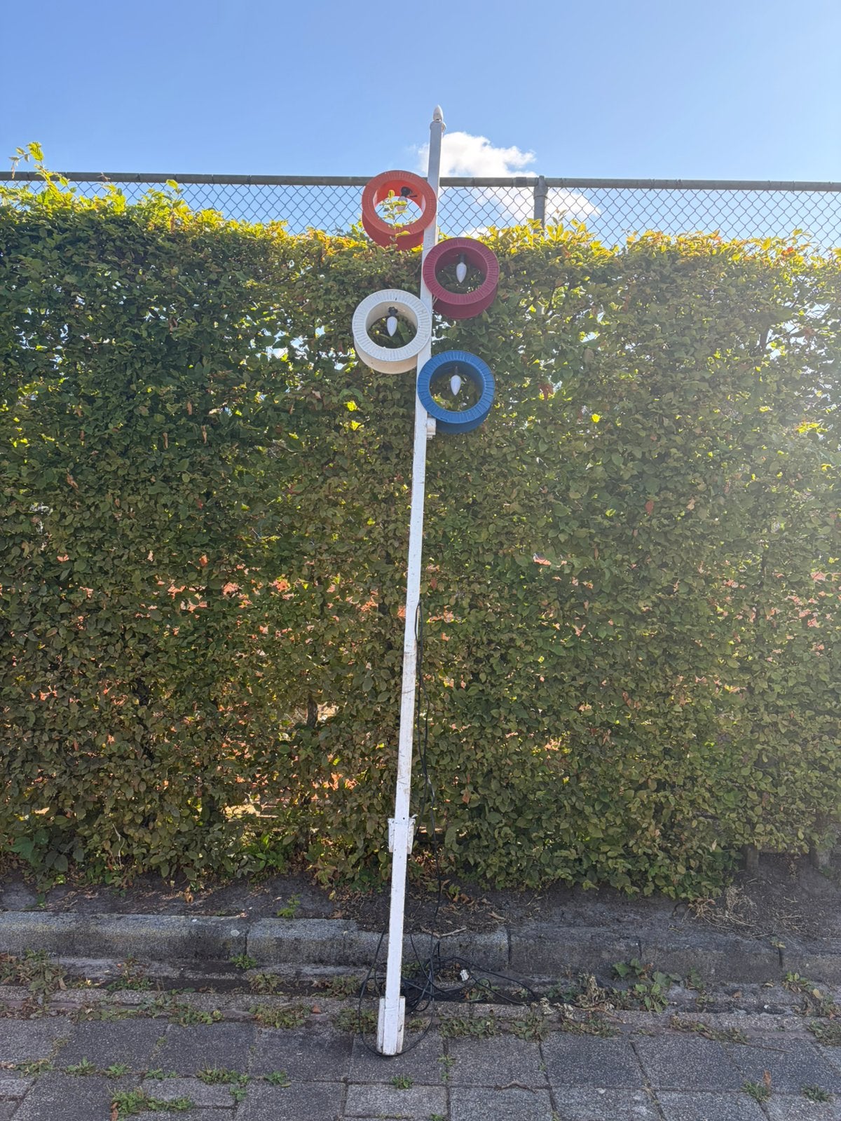 Palen met verlichting buurtversiering, Ophalen of Verzenden, Zo goed als nieuw