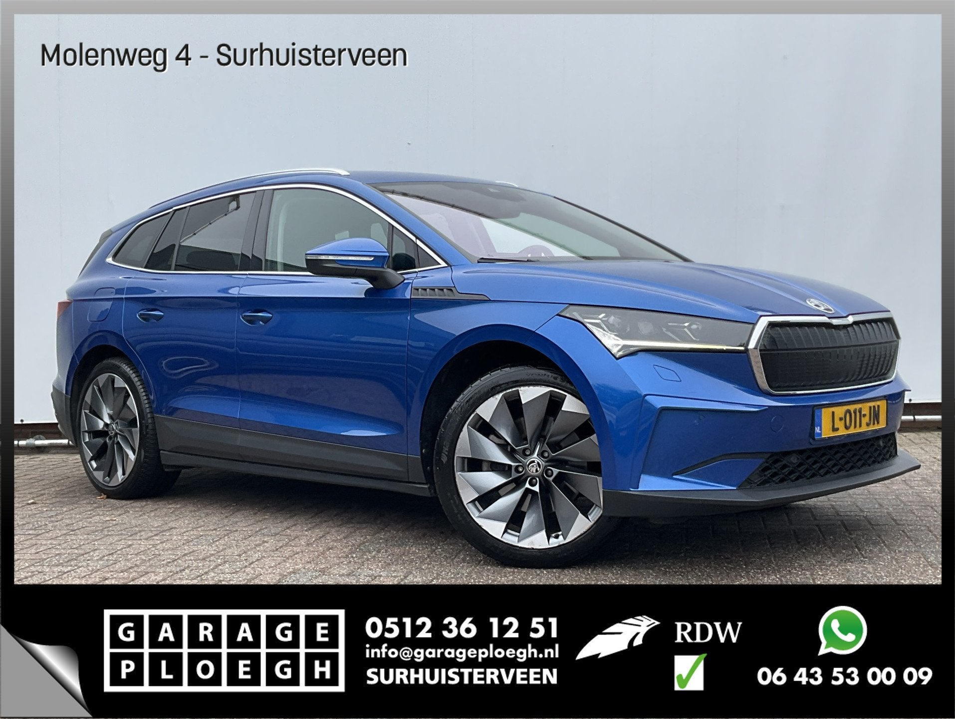 Skoda Enyaq iV 80 SOH 92.5% First Edition Leer Stoel/StuurVe, Auto's, Automaat, Achterwielaandrijving, Gebruikt, 495 min