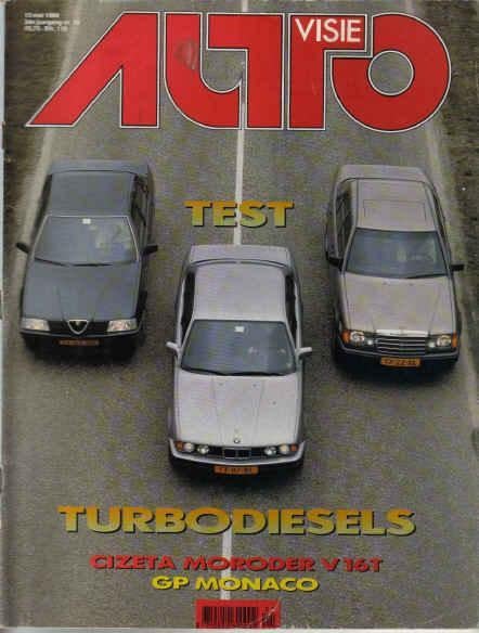 Autovisie 10 1989 : Alfa Romeo 164 - BMW 524 - Mercedes 250, Ophalen of Verzenden, Gelezen, Algemeen