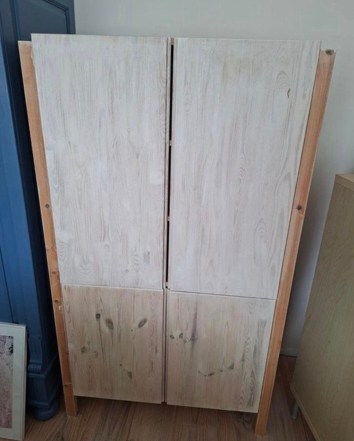 2x IKEA IVAR stellingkast met deuren, grenen, Ophalen, Zo goed als nieuw