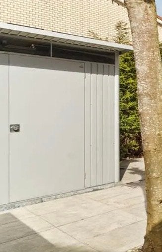 Moderne metalen berging voor tuin of terras, Ophalen, Zo goed als nieuw, Metaal, Fietsenberging