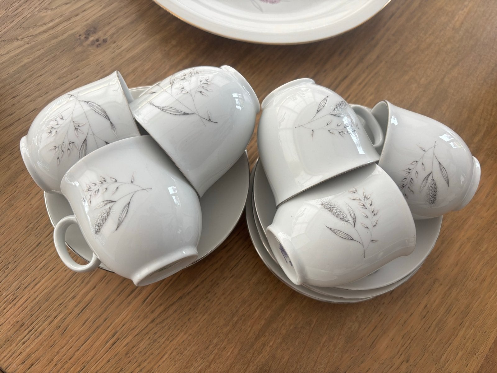 6 stuks Bohèma kop en schotels met graanmotief, Huis en Inrichting, Overige merken, Klassiek, Ophalen of Verzenden, Zo goed als nieuw