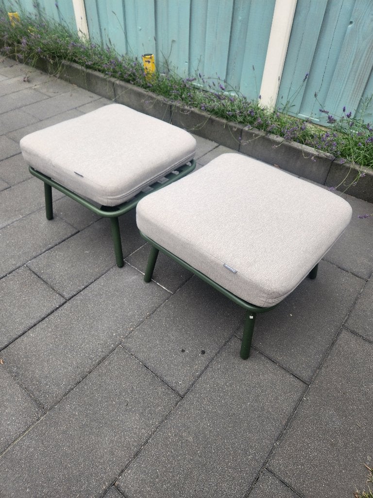 2x Intratuin hocker Iris groen 58 x 58 x 30 cm, Tuin en Terras, Ophalen, Zo goed als nieuw