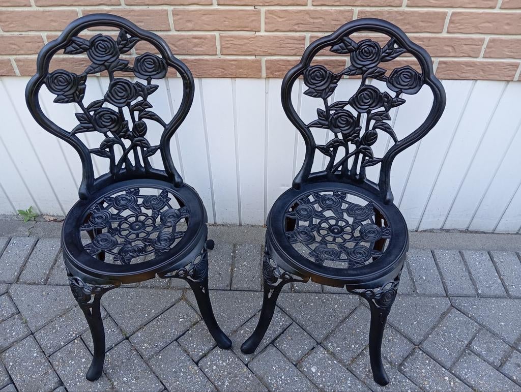 Bistro stoelen, Tuin en Terras, Ophalen, Zo goed als nieuw, Metaal