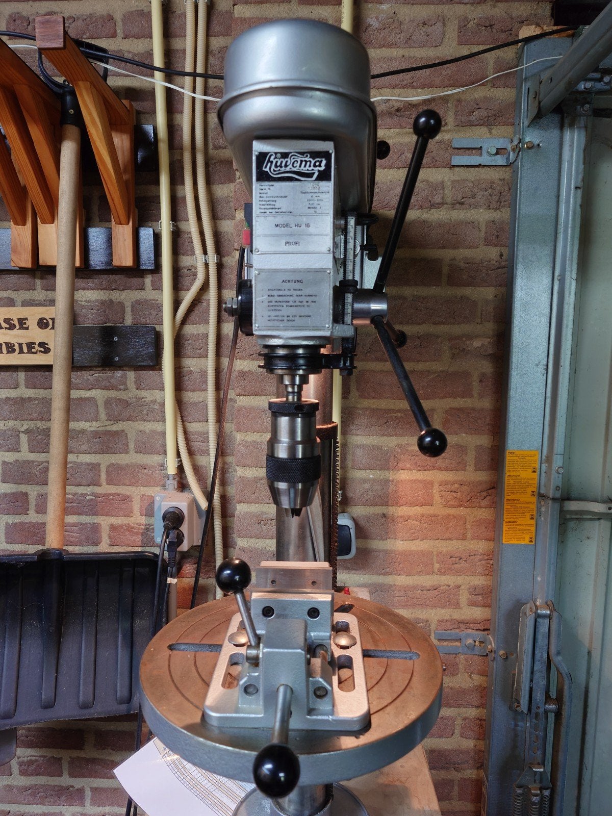 Huvema HU 16 Profi Kolomboormachine - Robuust en Betrouwbaar, Doe-het-zelf en Verbouw, Gereedschap | Boormachines, Ophalen, Kolomboormachine