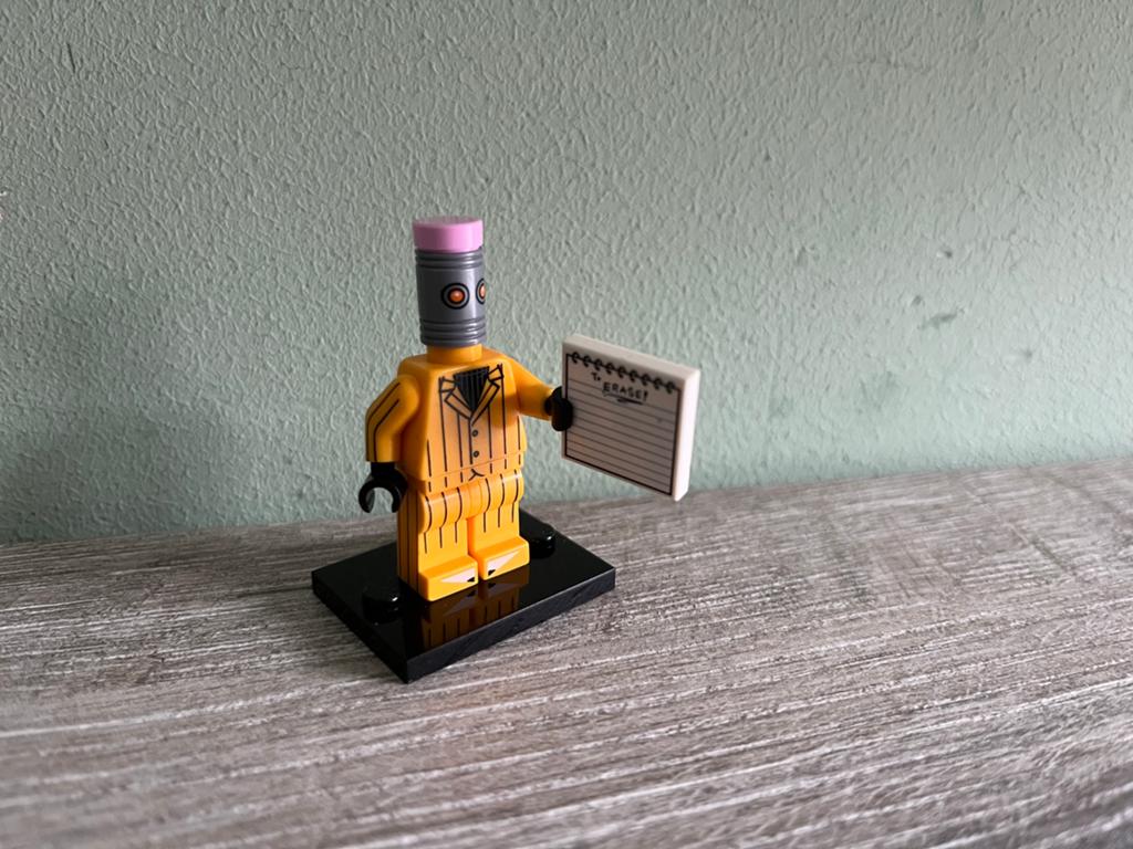 Lego minifigure coltlbm-12 eraser batman movie serie 1, Lego, Ophalen of Verzenden, Zo goed als nieuw, Minifiguren serie