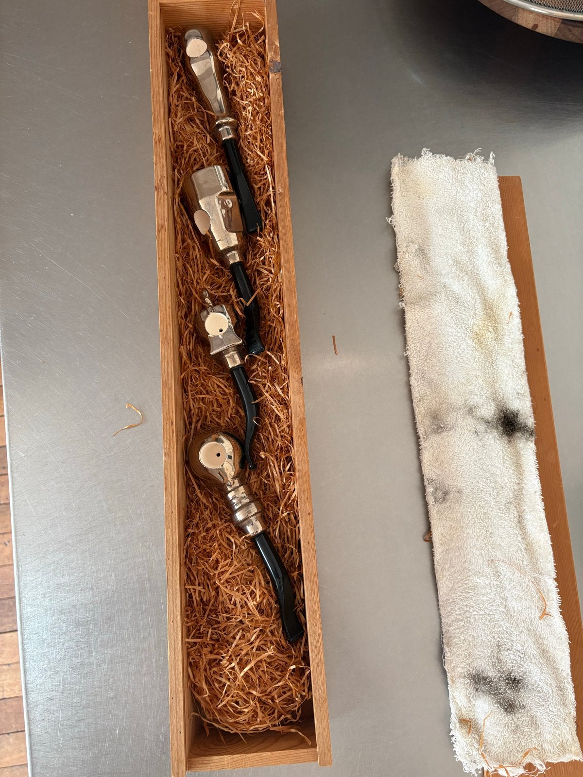 Unieke Guido Geelen pijpen set (1994) - Amsterdam Pipe Museu, Zilver, Gemerkt, Object, Ophalen of Verzenden