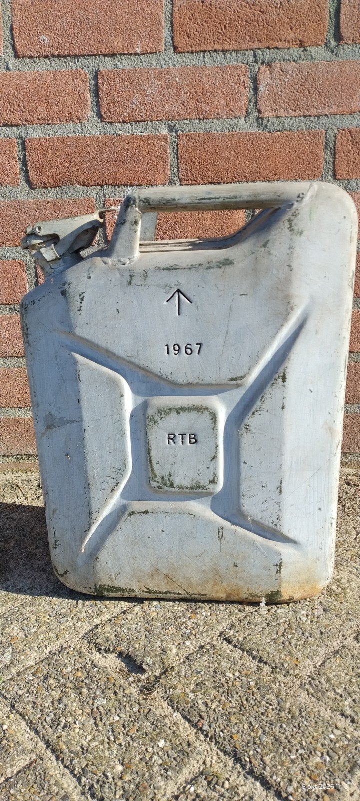 Vintage Jerrycan 1967 - Militair Verzamelobject, Ophalen of Verzenden, Overige soorten, Overige gebieden, Overige typen