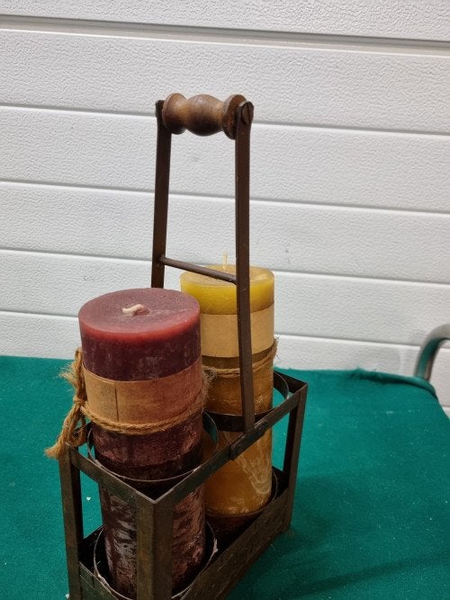 -	Kaarsenhouder brocante voor stompe, Ophalen of Verzenden, 'T Olde Gre-j, Info@toldegrej.nl, Endepoelstraat 20f Didam