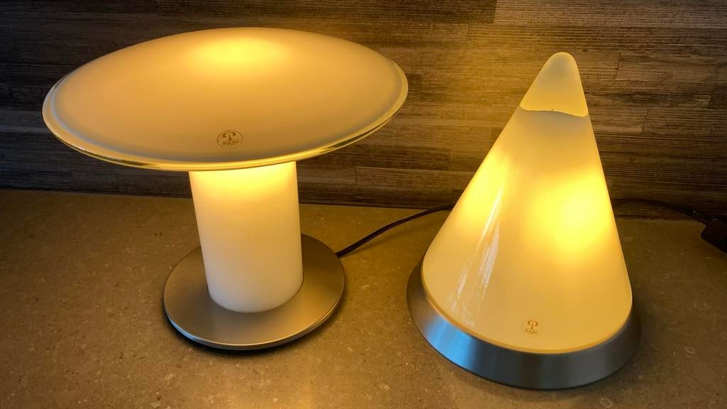 Peill & Putzler design lampen - Set van 2, Huis en Inrichting, Lampen | Tafellampen, Ophalen, Zo goed als nieuw, Glas
