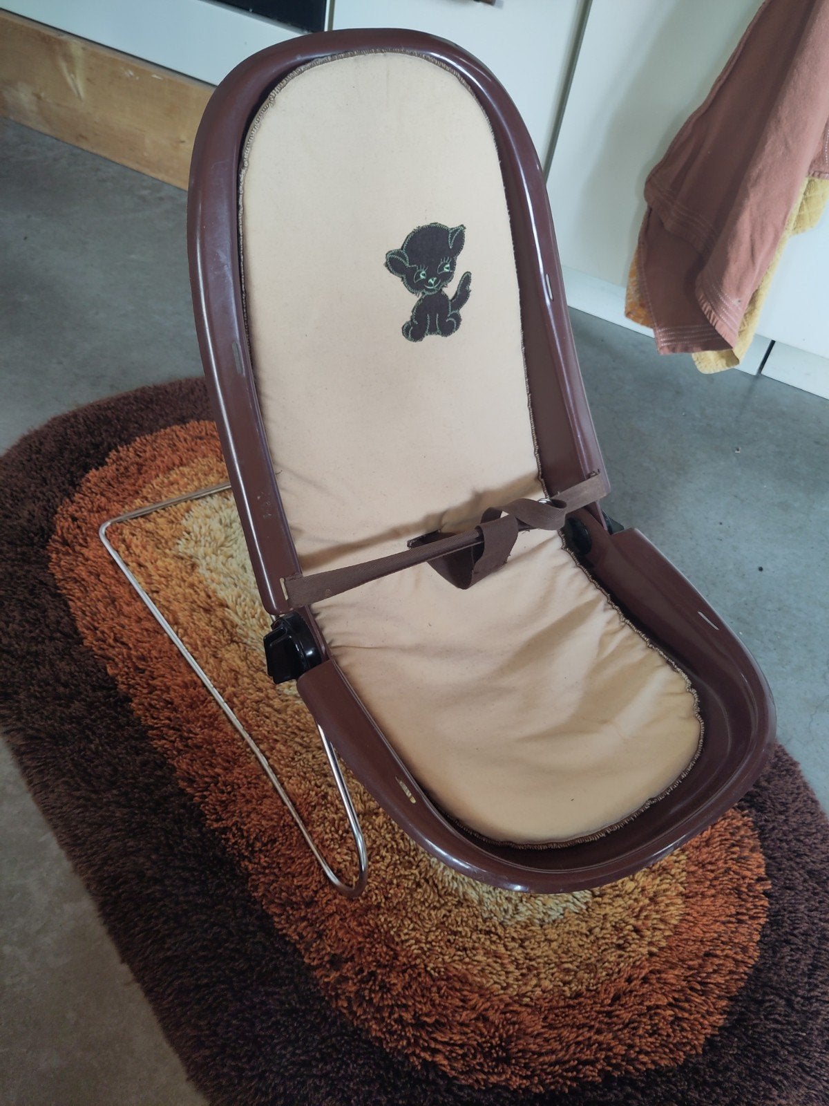 Vintage retro Wipstoel - Bruin, Kinderen en Baby's, Wipstoeltjes, Ophalen, Gebruikt