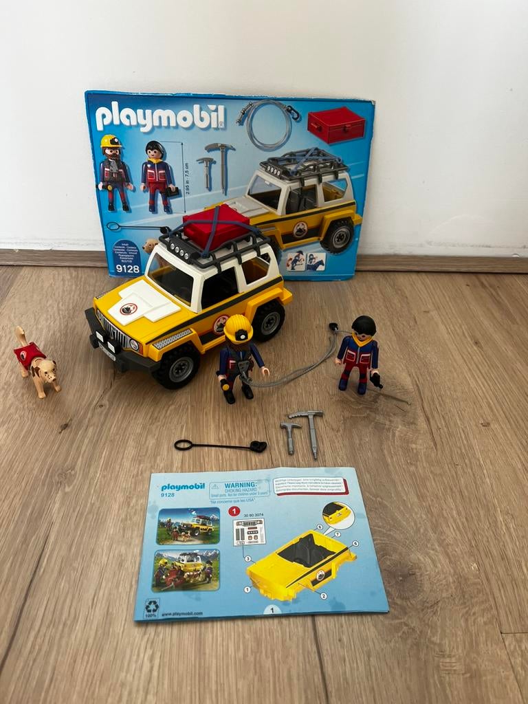 Playmobil Reddingswerkers met terreinwagen (9128), Kinderen en Baby's, Speelgoed | Playmobil, Ophalen of Verzenden, Zo goed als nieuw