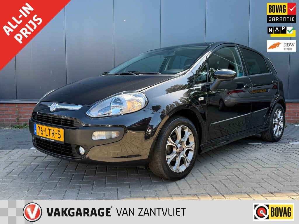 Fiat Punto Evo 1.4 Racing (12 mnd BOVAG-garantie), Auto's, Stof, Zwart, 4 cilinders, 400 kg