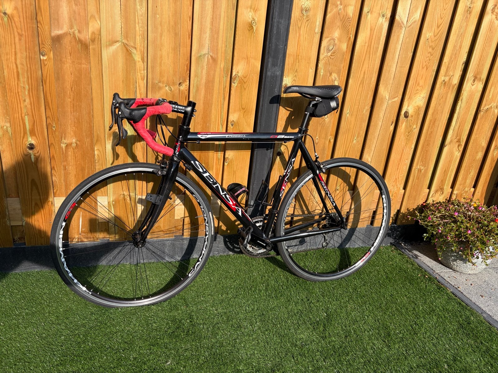 Sensa Umbria racefiets - Zwart/Rood, 28 inch, Gebruikt, Aluminium, Meer dan 20 versnellingen