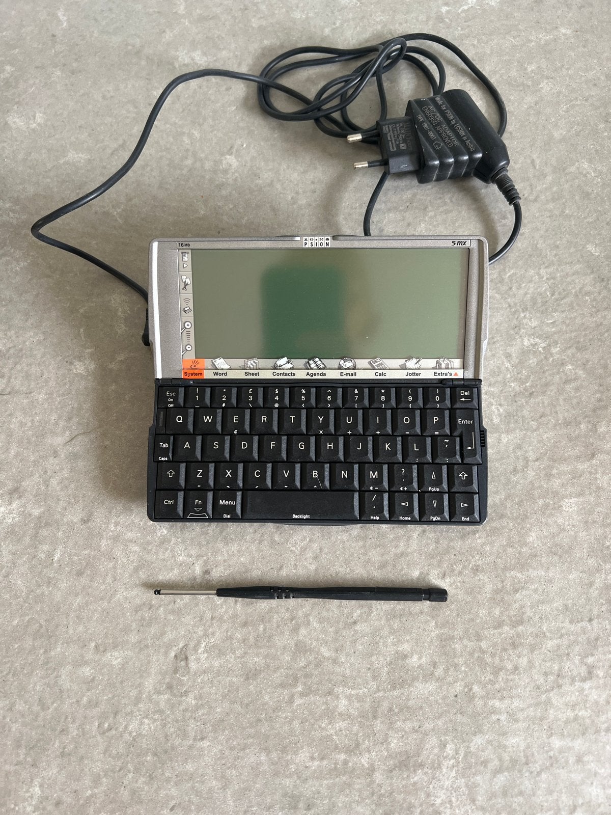 Psion Series 5mx PDA met accessoires en hoesje, Telecommunicatie, Overige merken, Gebruikt, Verzenden, Overige systemen
