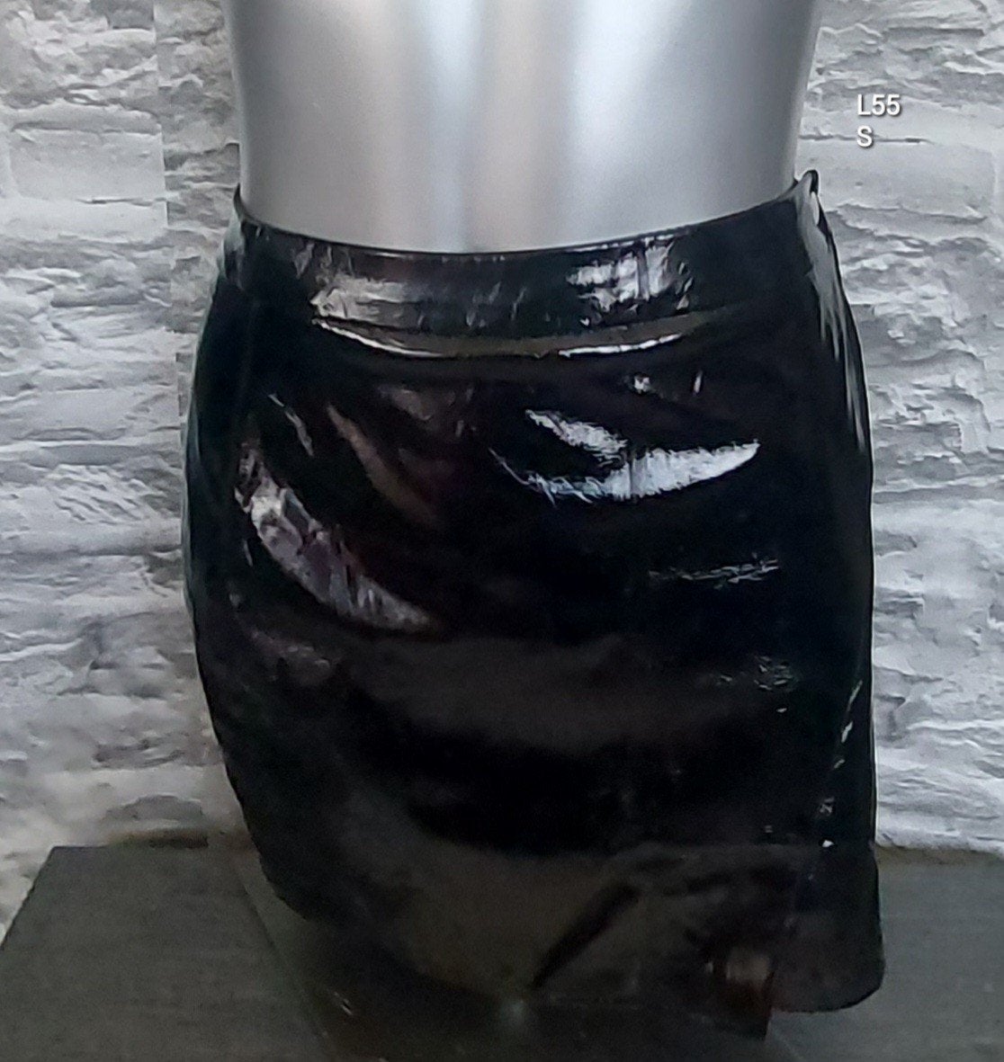 kinky Zwarte lak mini rok maat S, Zwart, Ophalen of Verzenden, Maat 36 (S), Boven de knie