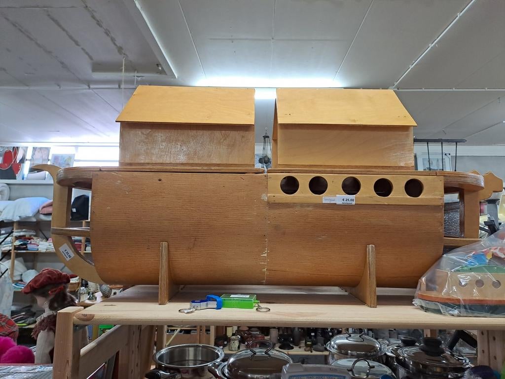 Grote Houten Ark - Speelgoed of Decoratie, Ophalen, Gebruikt, Overige typen, Onbekend