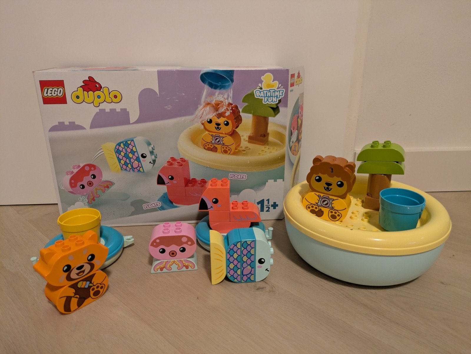 LEGO Duplo Badplezier: Drijvende Dieren (10966 & 10964), Compleet, Overige thema's, Ophalen of Verzenden, Zo goed als nieuw