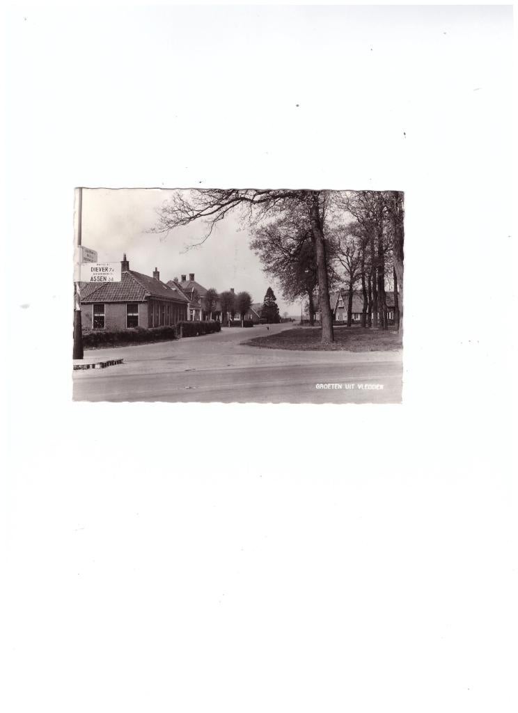 Vledder, Verzamelen, Ansichtkaarten | Nederland, Verzenden, 1940 tot 1960, Gelopen, Drenthe