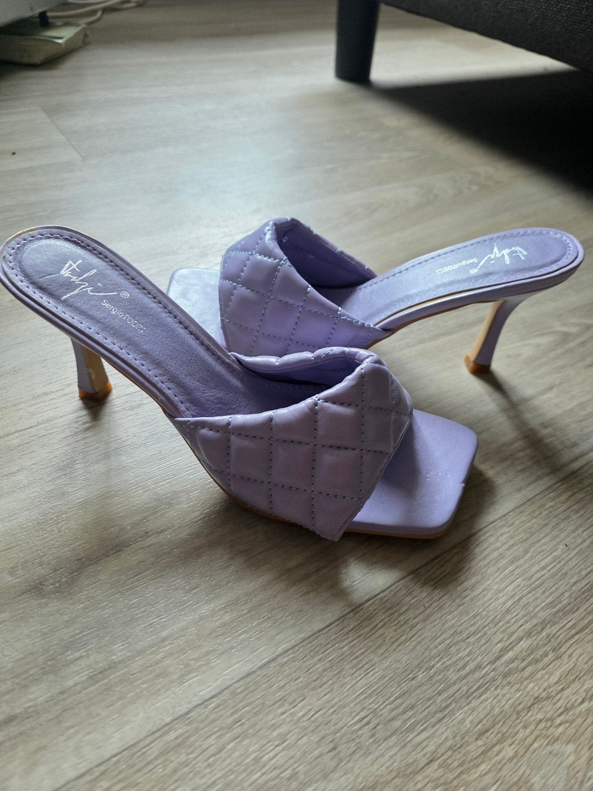 Paarse muiltjes met hak - Maat 40, Overige kleuren, Zo goed als nieuw, Sergio Todzi, Sandalen of Muiltjes