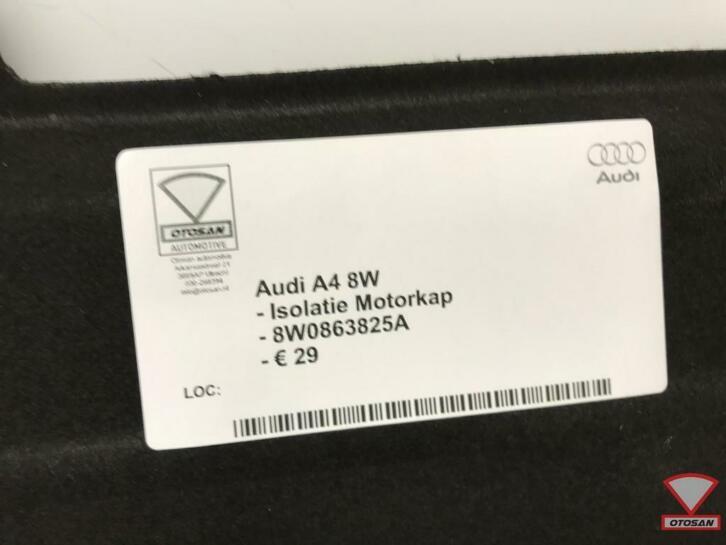 audi a4 8w isolatie motorkap 8w0863825a, Auto-onderdelen, Carrosserie en Plaatwerk, Gebruikt, AUDI AG, Auto-Union-Strasse 1
85045  Ingolstadt, DE