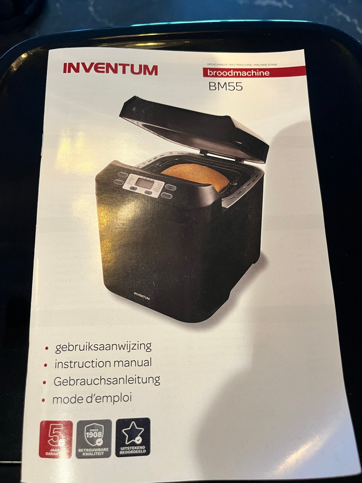 Inventum Broodbakmachine BM55 - Zo goed als nieuw, Met timer, Ophalen of Verzenden, Zo goed als nieuw, 400 tot 800 gram deeg